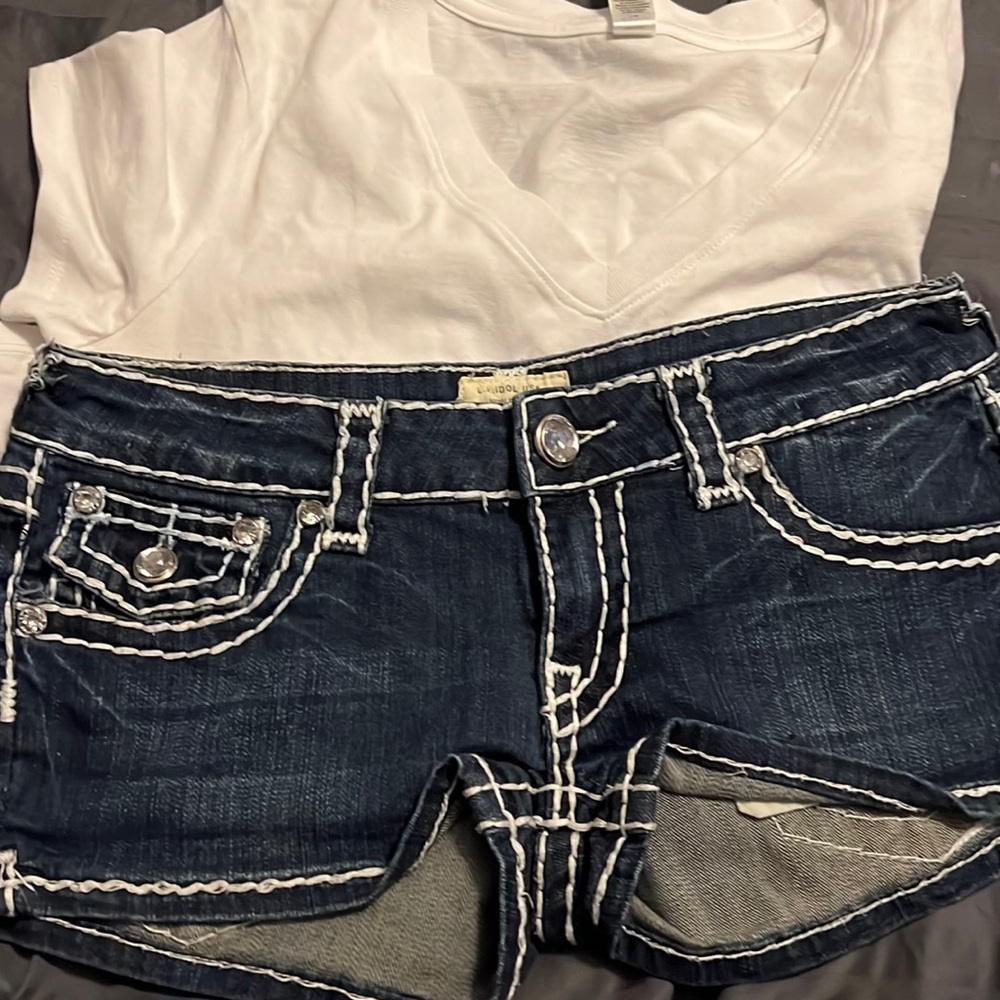 Dark blue cheeky shorts